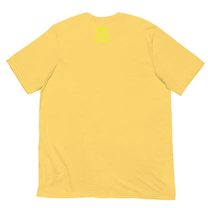 Graphic T-shirt, yellow, back SCAR logo