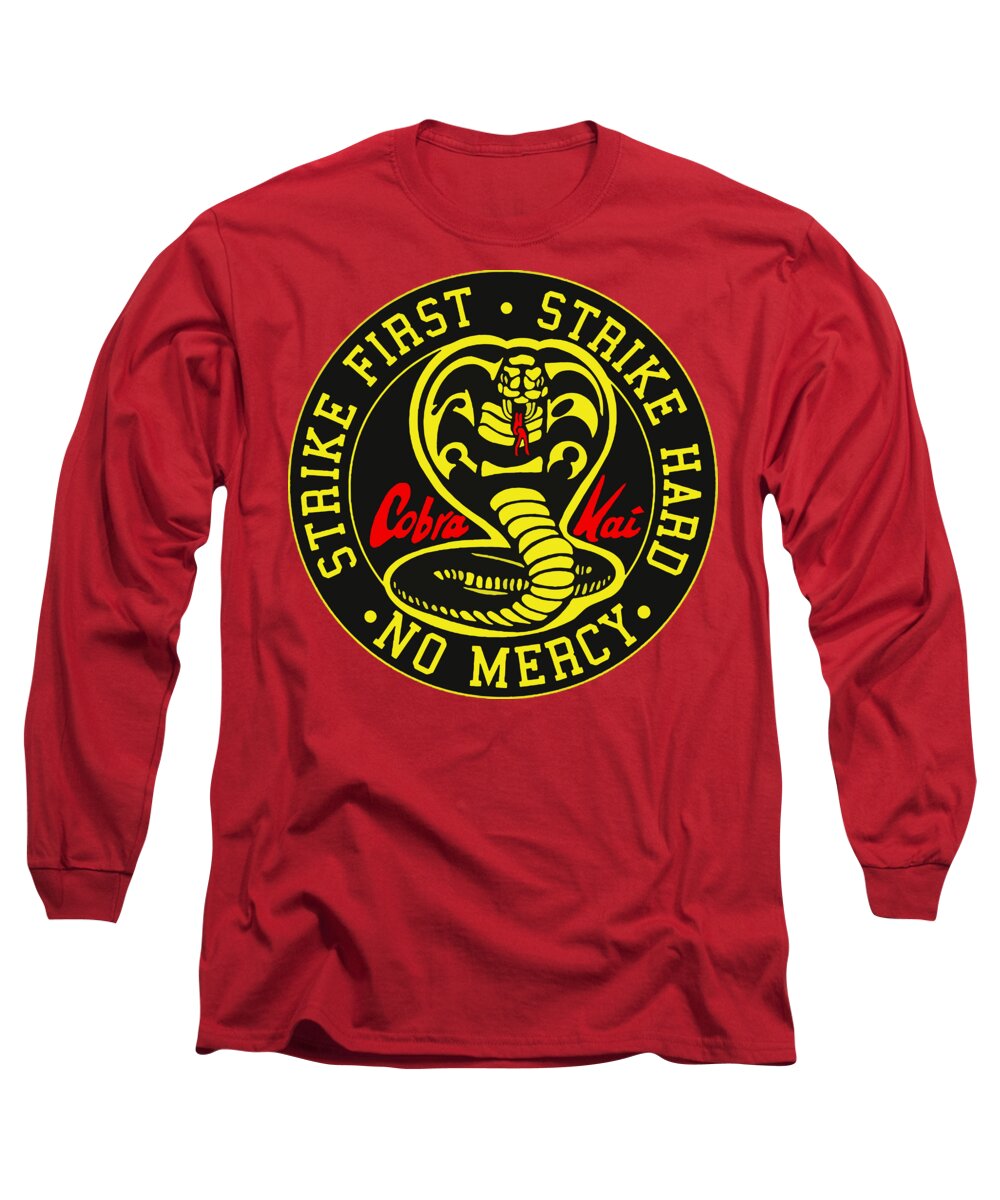 Red long sleeve t-shirt with circular cobra logo graphic on front