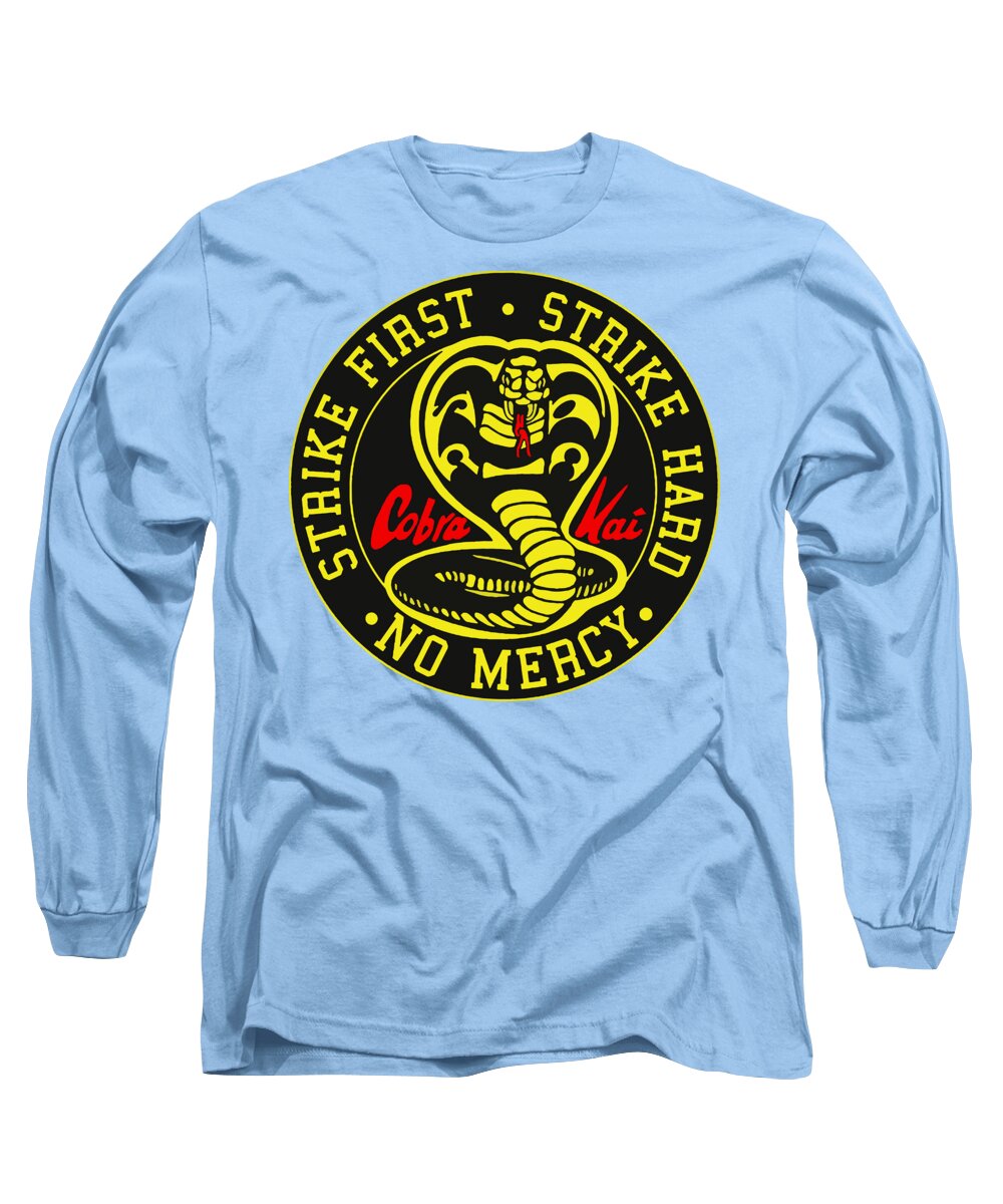 Light blue long sleeve t-shirt with circular cobra logo graphic on front