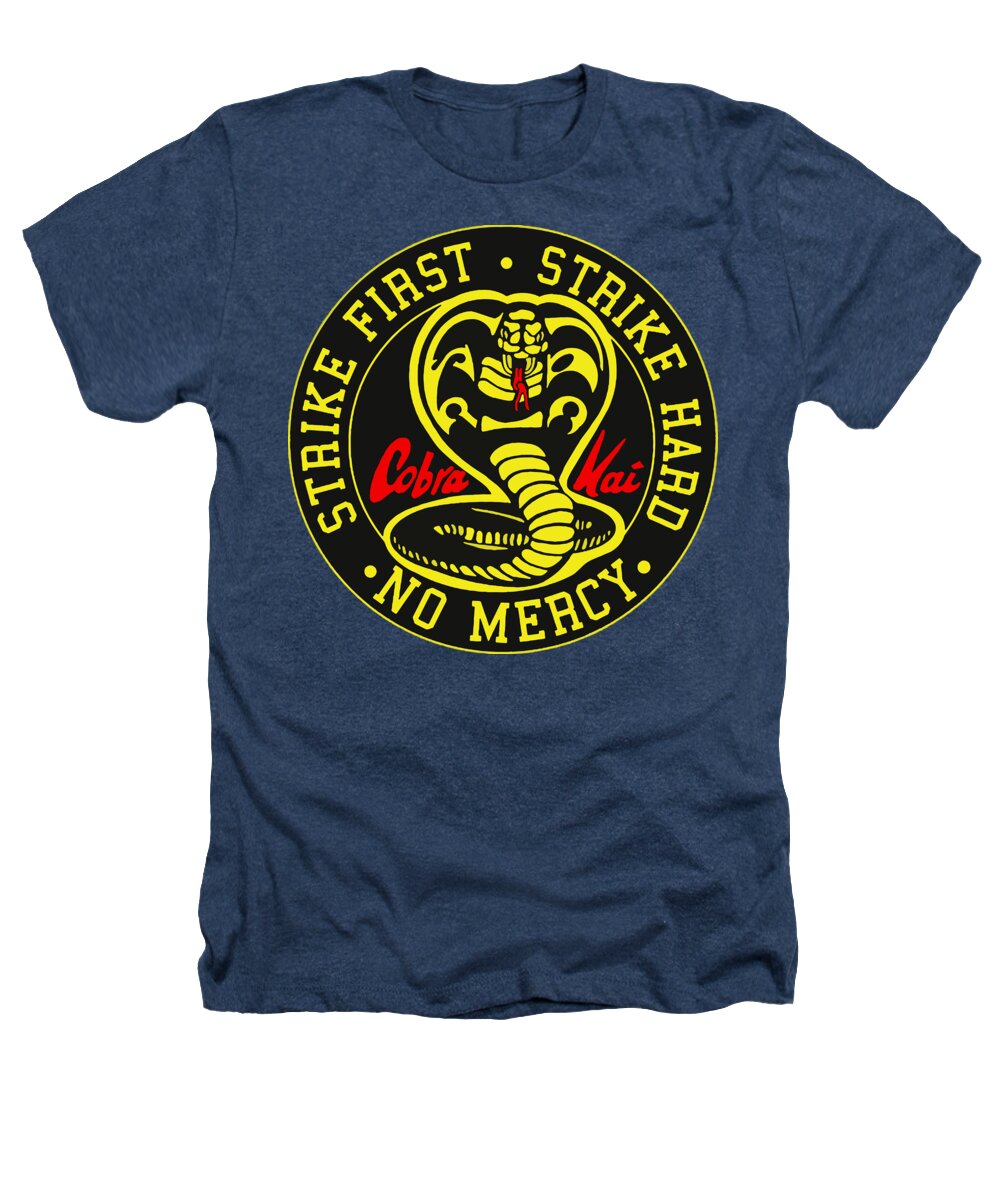 Navy heathers T-shirt with front Cobra Kai strike graphic