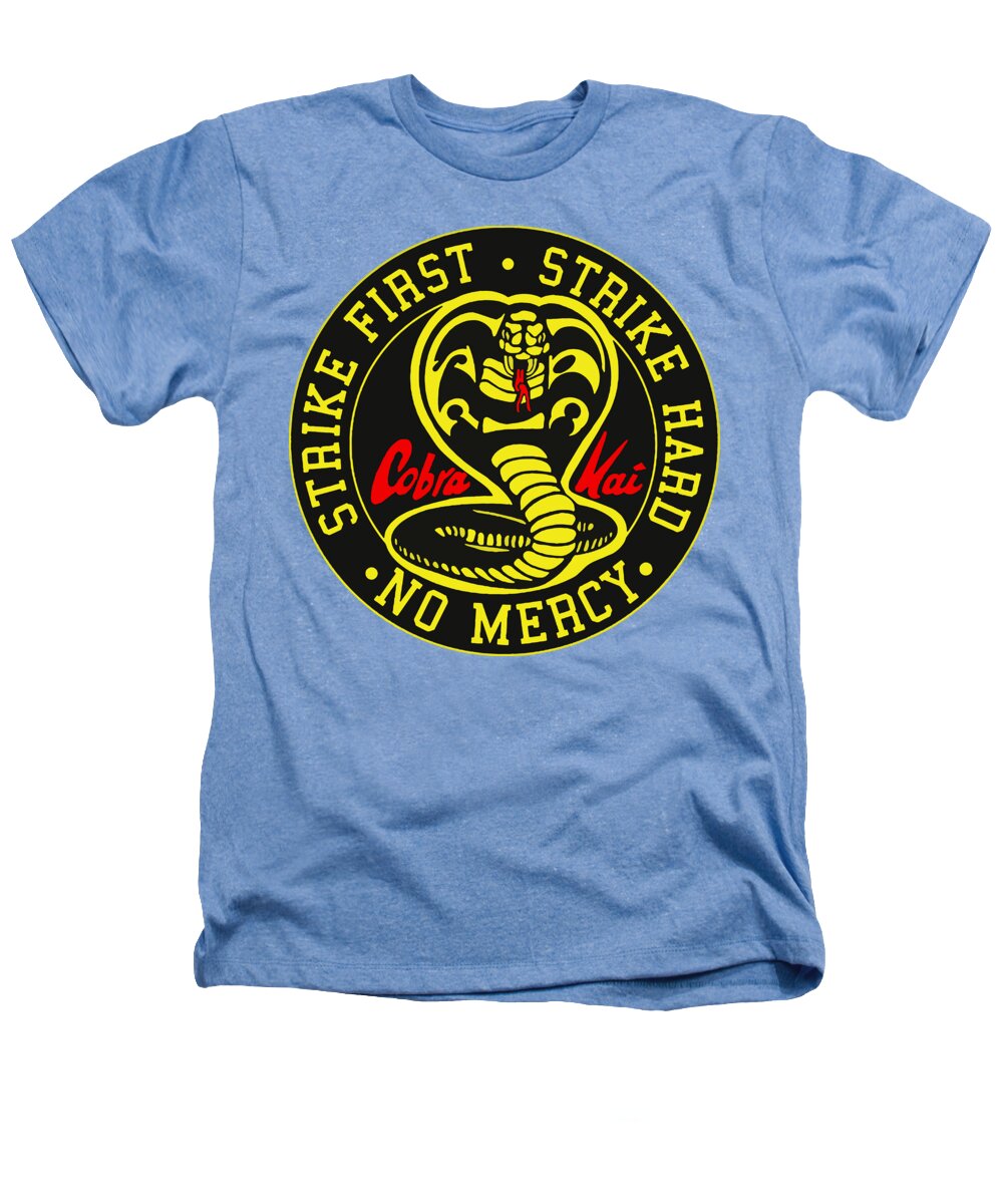 Light blue heathers T-shirt with front Cobra Kai strike graphic