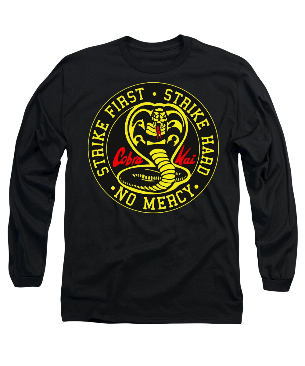 Black long sleeve t-shirt with circular cobra logo graphic on front