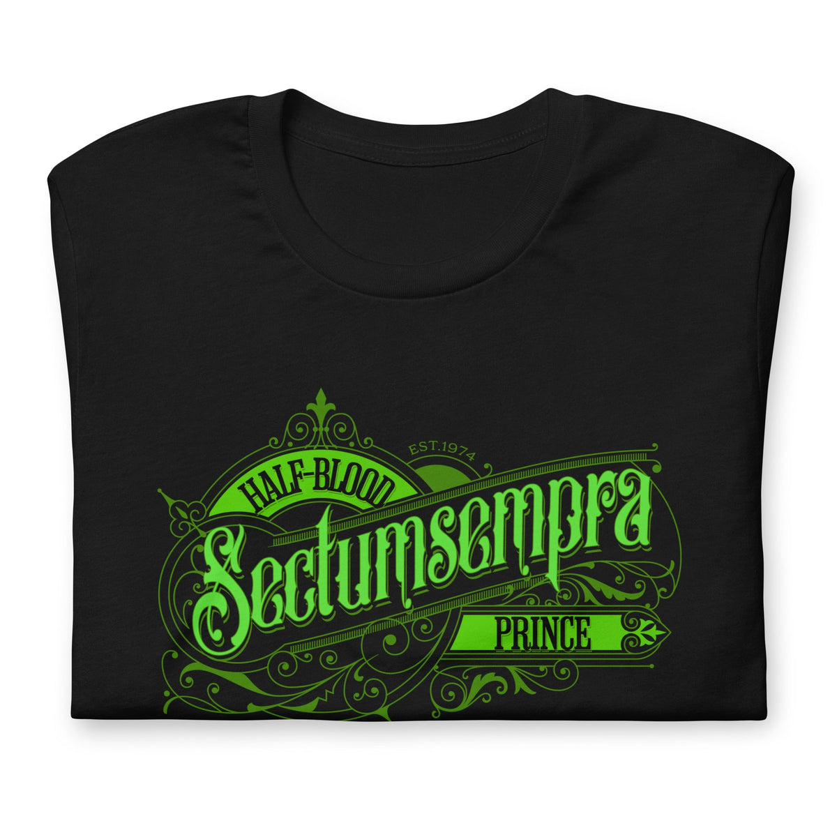 Dark Prince T-shirt, black, large green Sectumsempra Prince front print