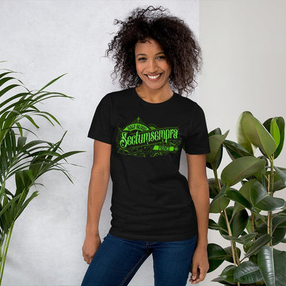 Dark Prince T-shirt, black, green Half-Blood Sectumsempra logo on chest