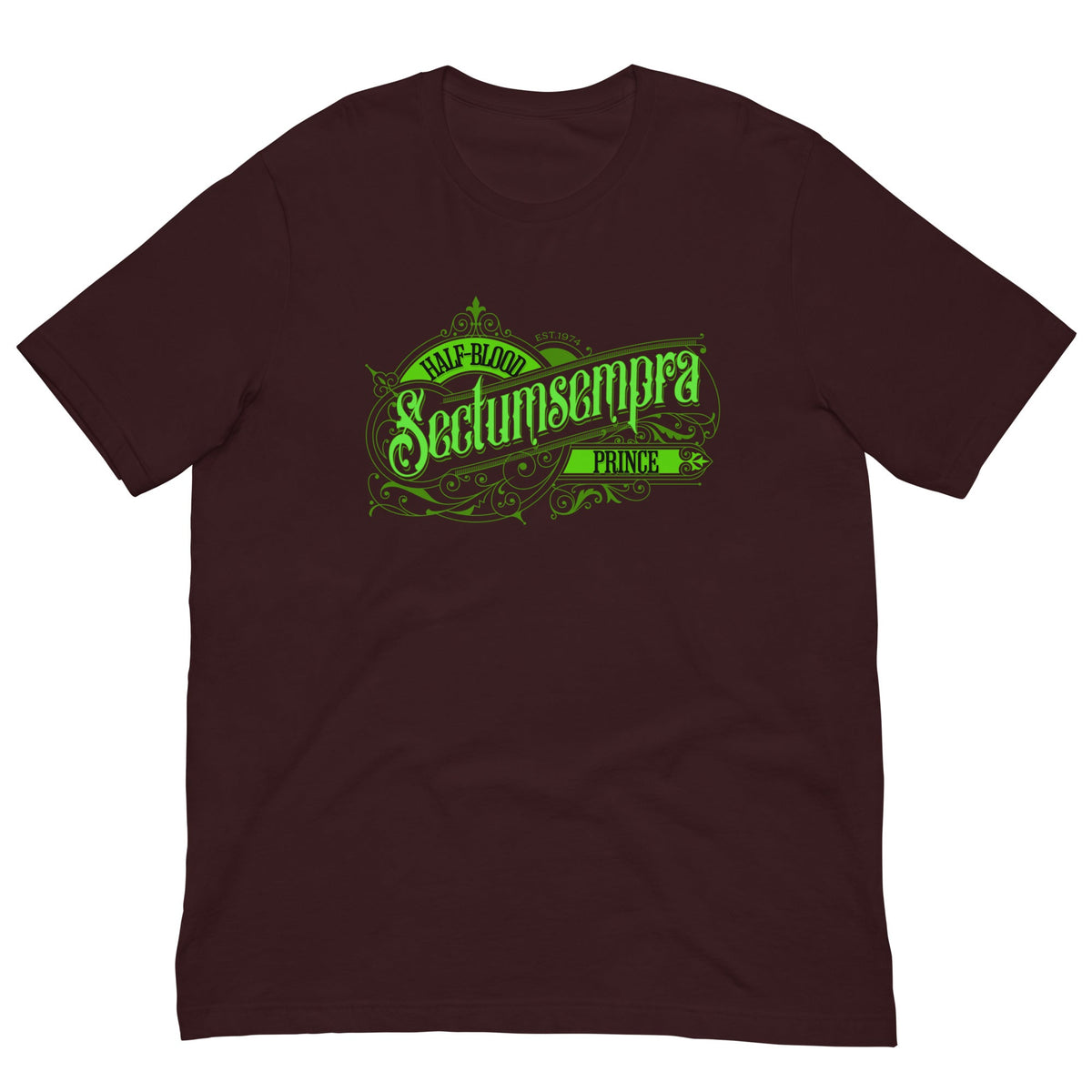 Dark Prince T-shirt, maroon, green Half-Blood Sectumsempra Prince front print