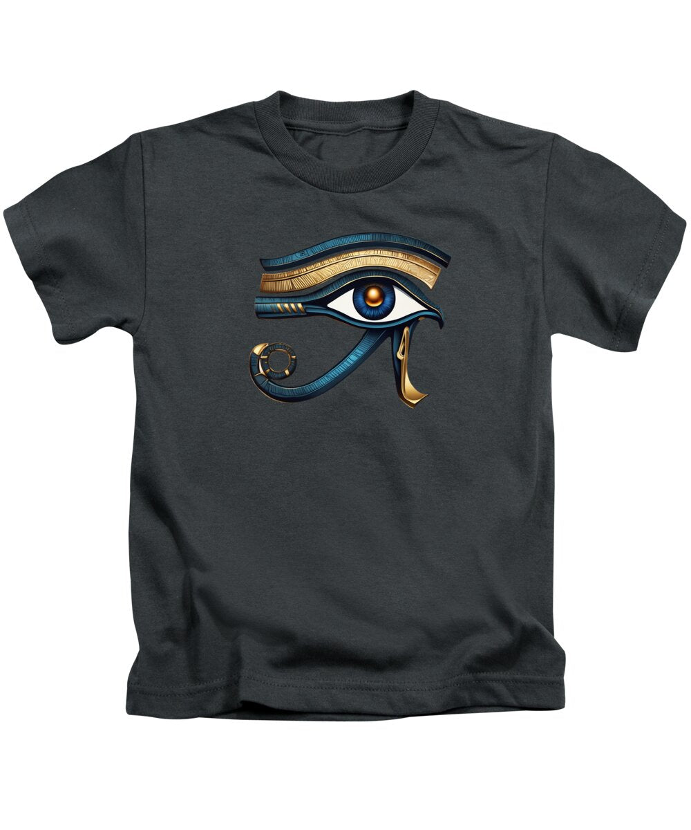 Kids t-shirt in dark gray with Eye of Horus graphic on the chest