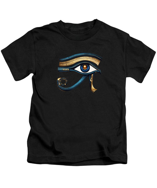 Kids t-shirt in black with Eye of Horus graphic on the chest
