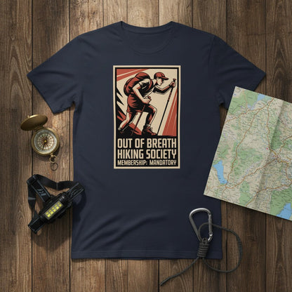 Funny Hiking Shirt – Out of Breath Hiking Society Retro Tee - Still Out There