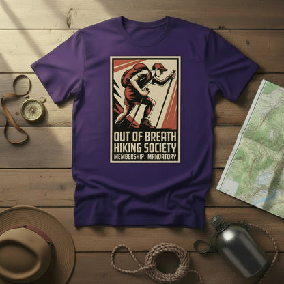 Funny Hiking Shirt – Out of Breath Hiking Society Retro Tee - Still Out There