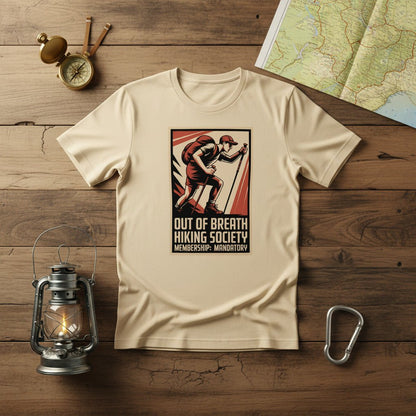 Funny Hiking Shirt – Out of Breath Hiking Society Retro Tee - Still Out There