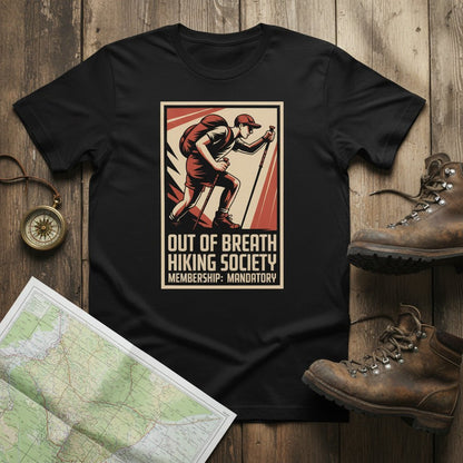 Funny Hiking Shirt – Out of Breath Hiking Society Retro Tee - Still Out There