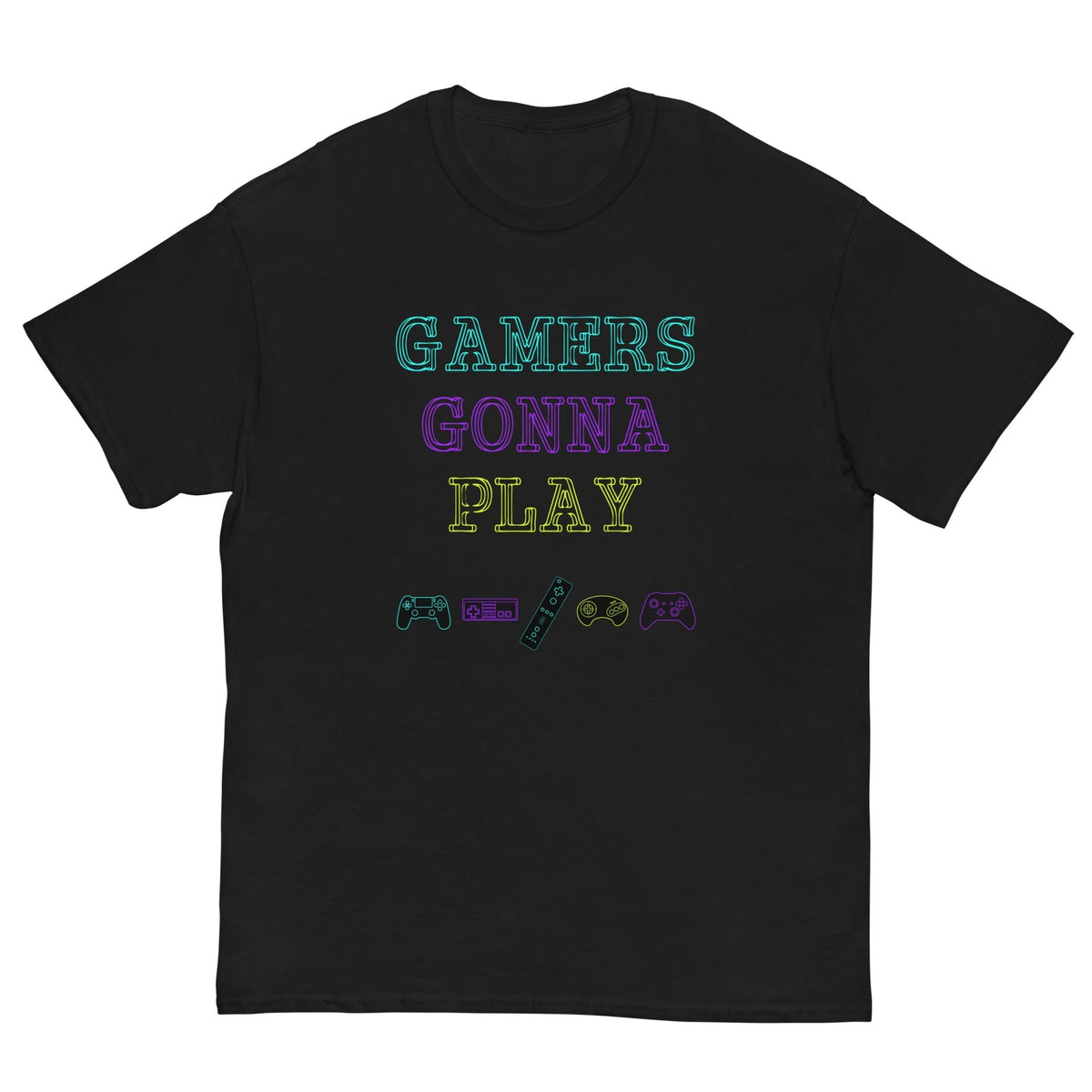 Gamers gonna Play Retro gaming T-shirt Black