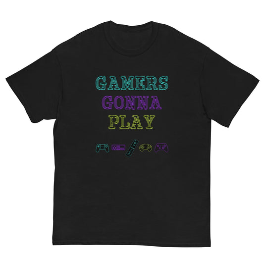 Gamers gonna Play Retro gaming T-shirt Black