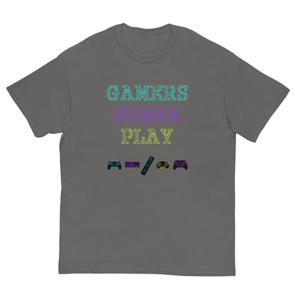Gamers gonna Play Retro gaming T-shirt Charcoal