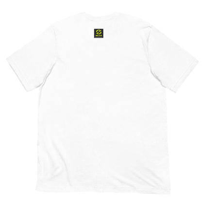 White T-shirt with small logo patch on back