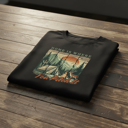 Home is where you Pitch it Funny Camping T-shirt - Still Out There