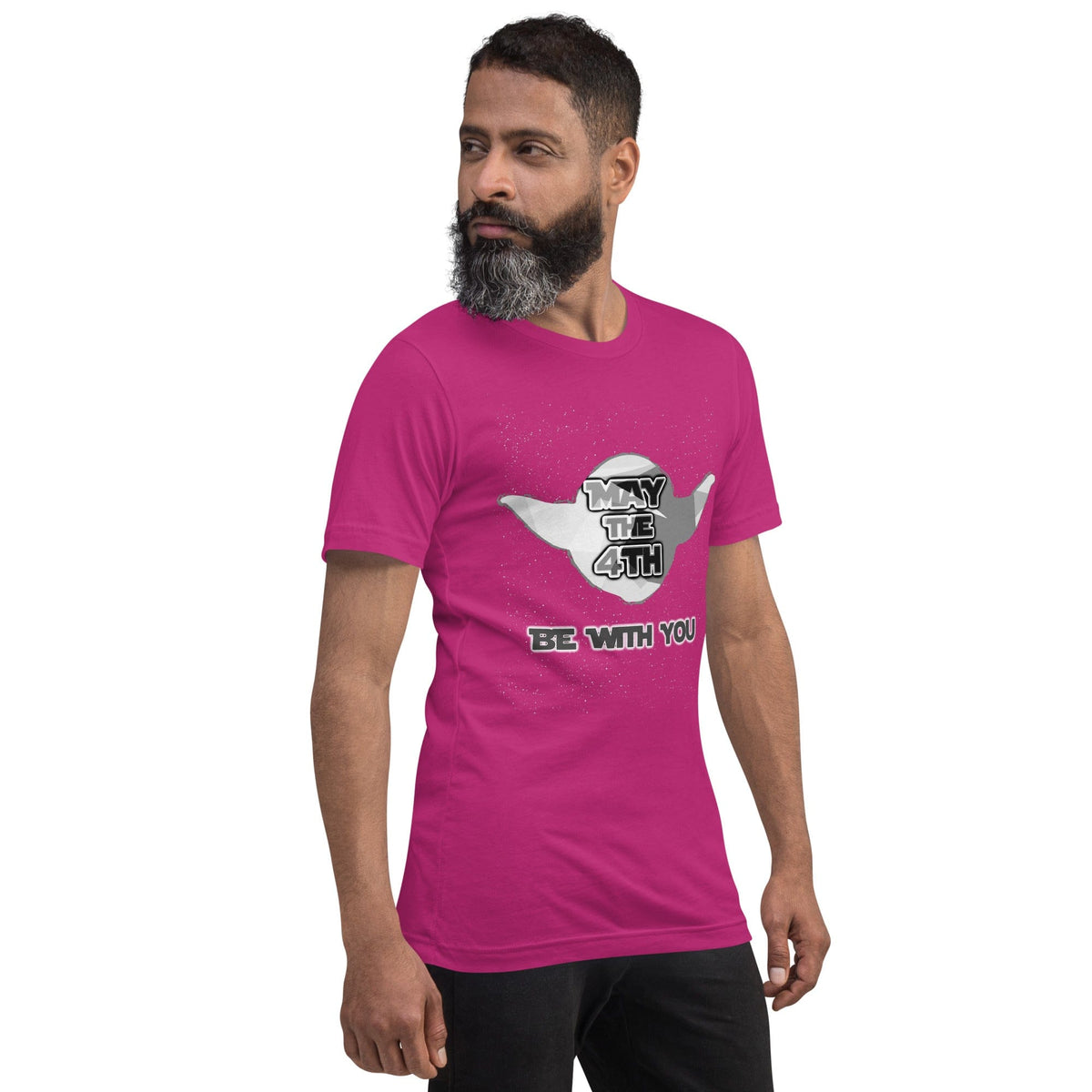 Berry May the 4th T-shirt with cannon 'May the 4th' logo and 'Be with you' text