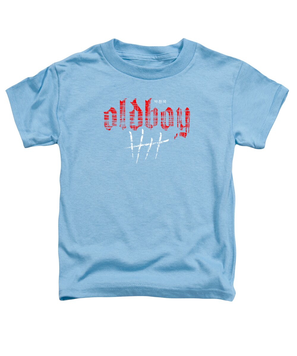 Oldboy toddler T-shirt in light blue with red and white front graphic