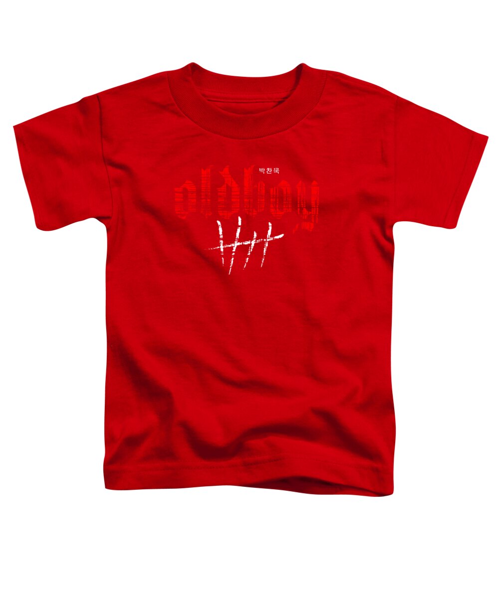 Oldboy toddler T-shirt in red with red and white front graphic
