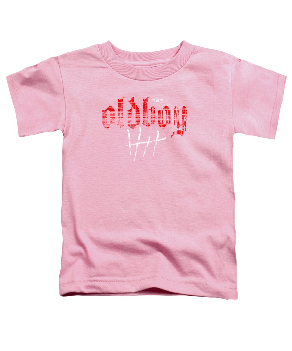 Oldboy toddler T-shirt in pink with red and white front graphic