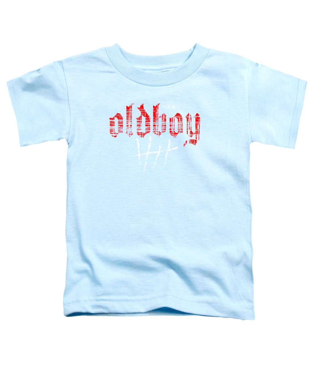 Oldboy toddler T-shirt in light blue with red and white front graphic