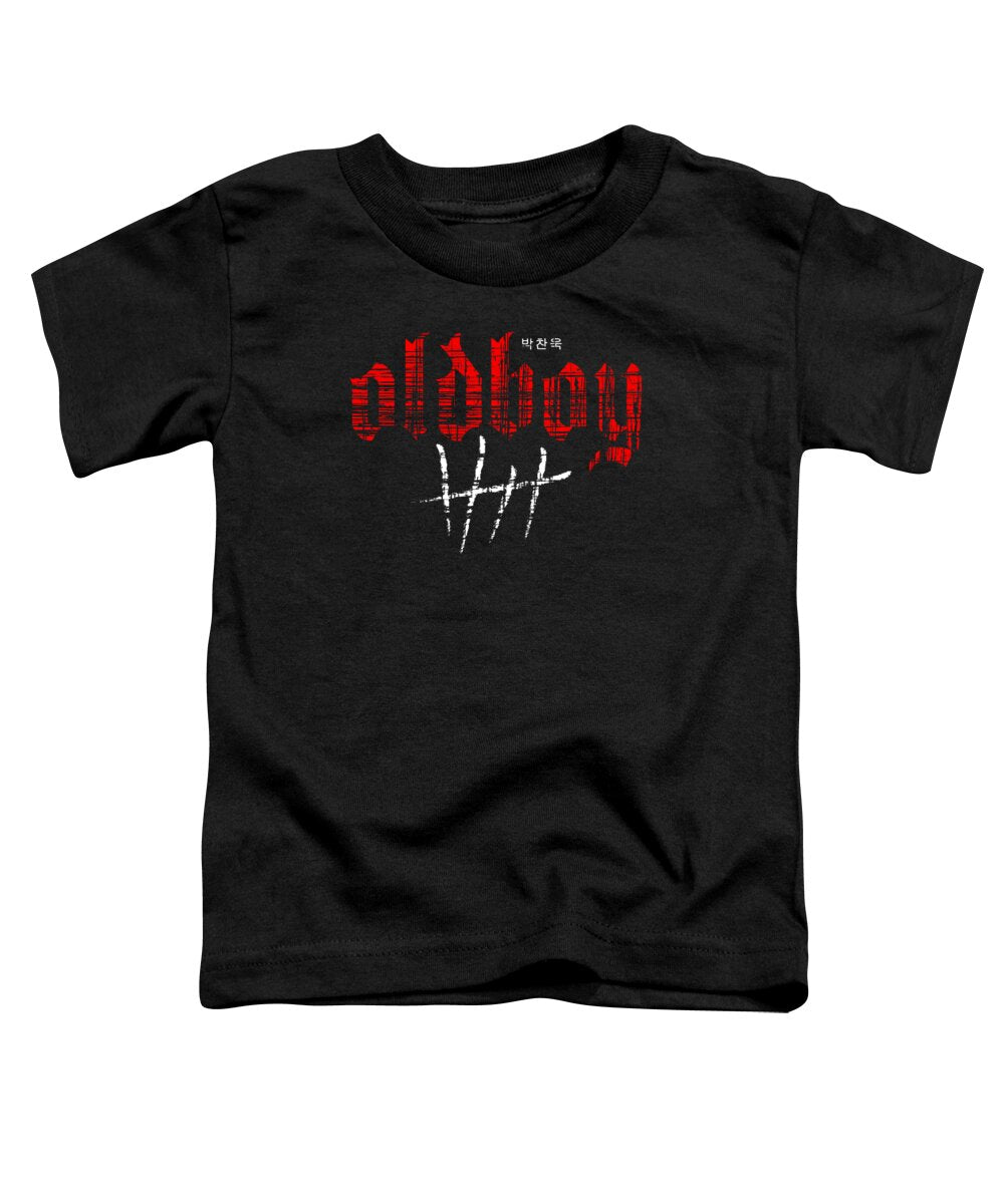 Oldboy toddler T-shirt in black with red and white front graphic