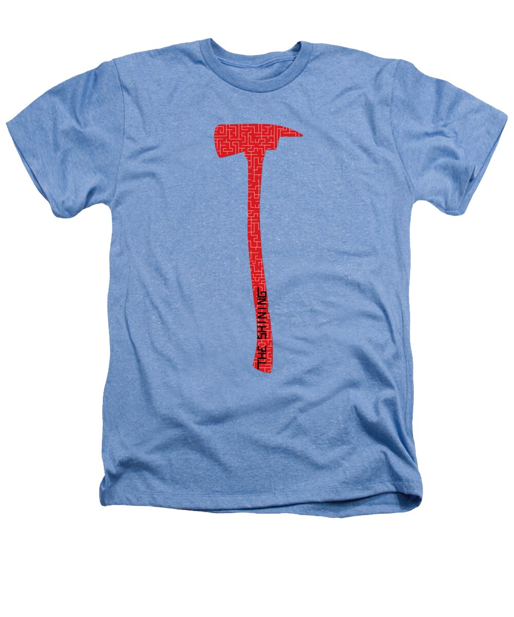 Light blue heathers T-shirt with red hammer graphic on front