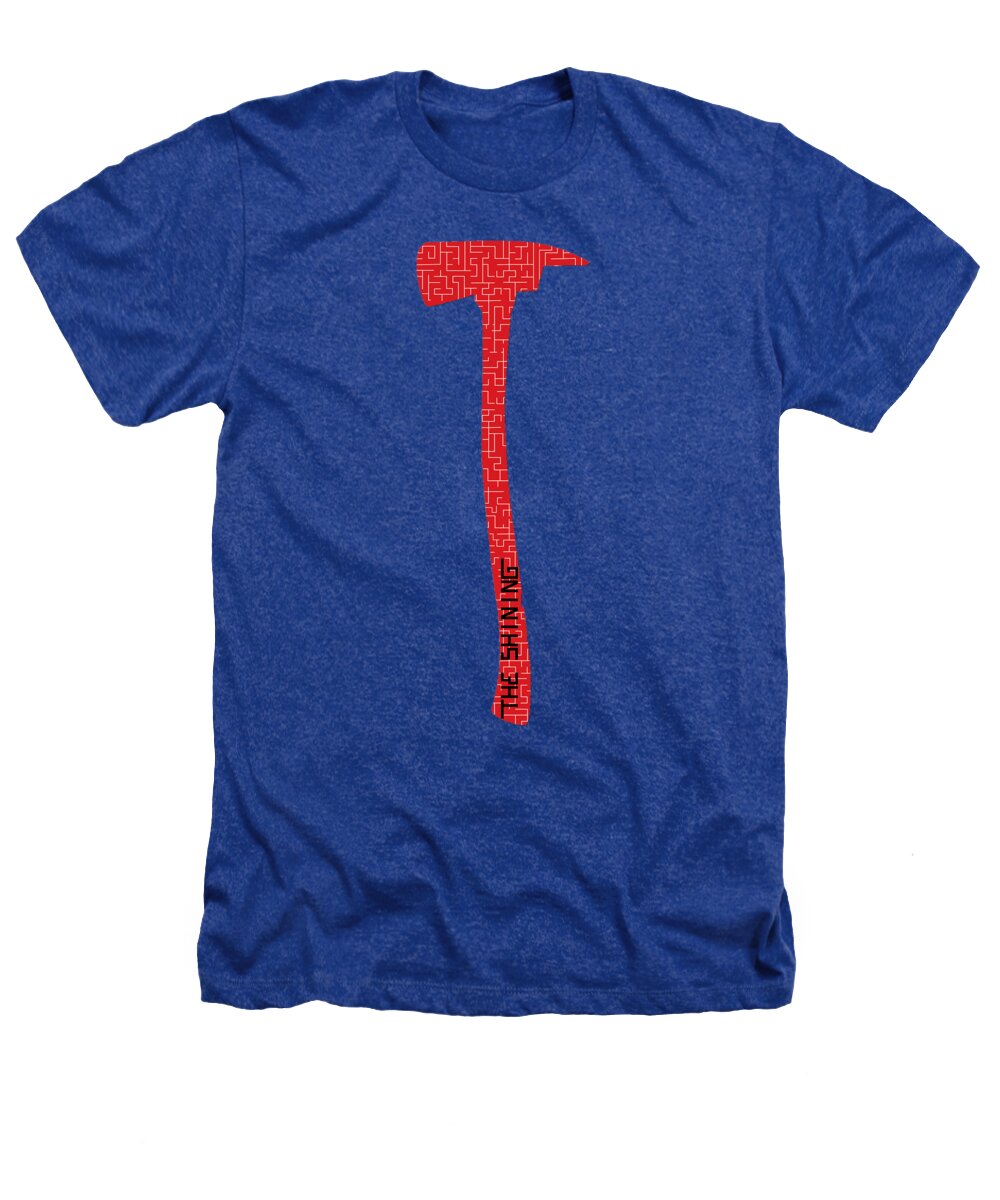 Royal heathers T-shirt with red hammer graphic on front