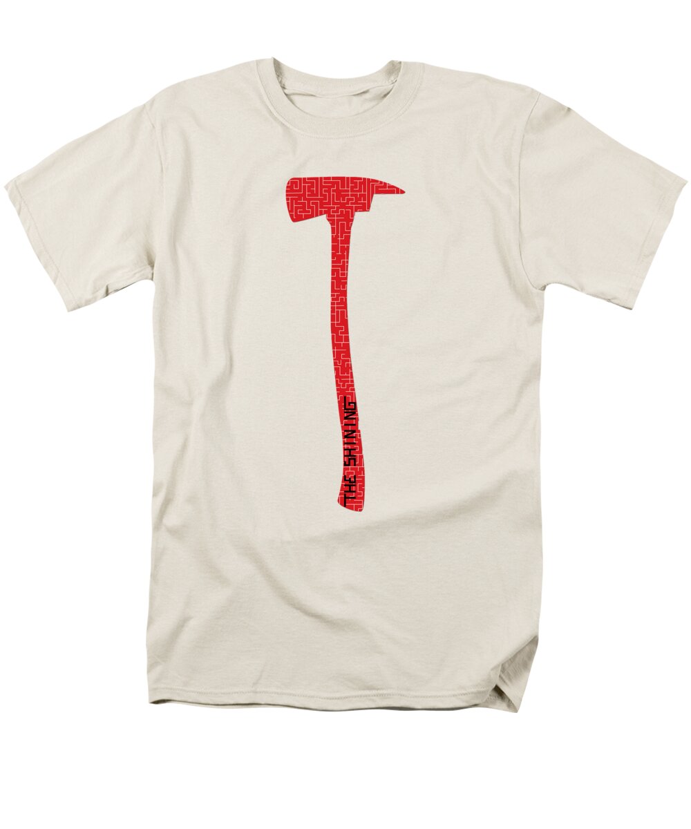 Men's cream T-shirt with red hammer graphic on the front