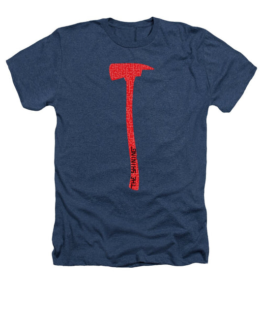Navy heathers T-shirt with red hammer graphic on front