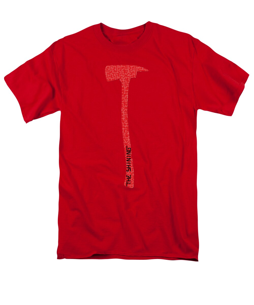 Men's red t-shirt with red hammer graphic on the front