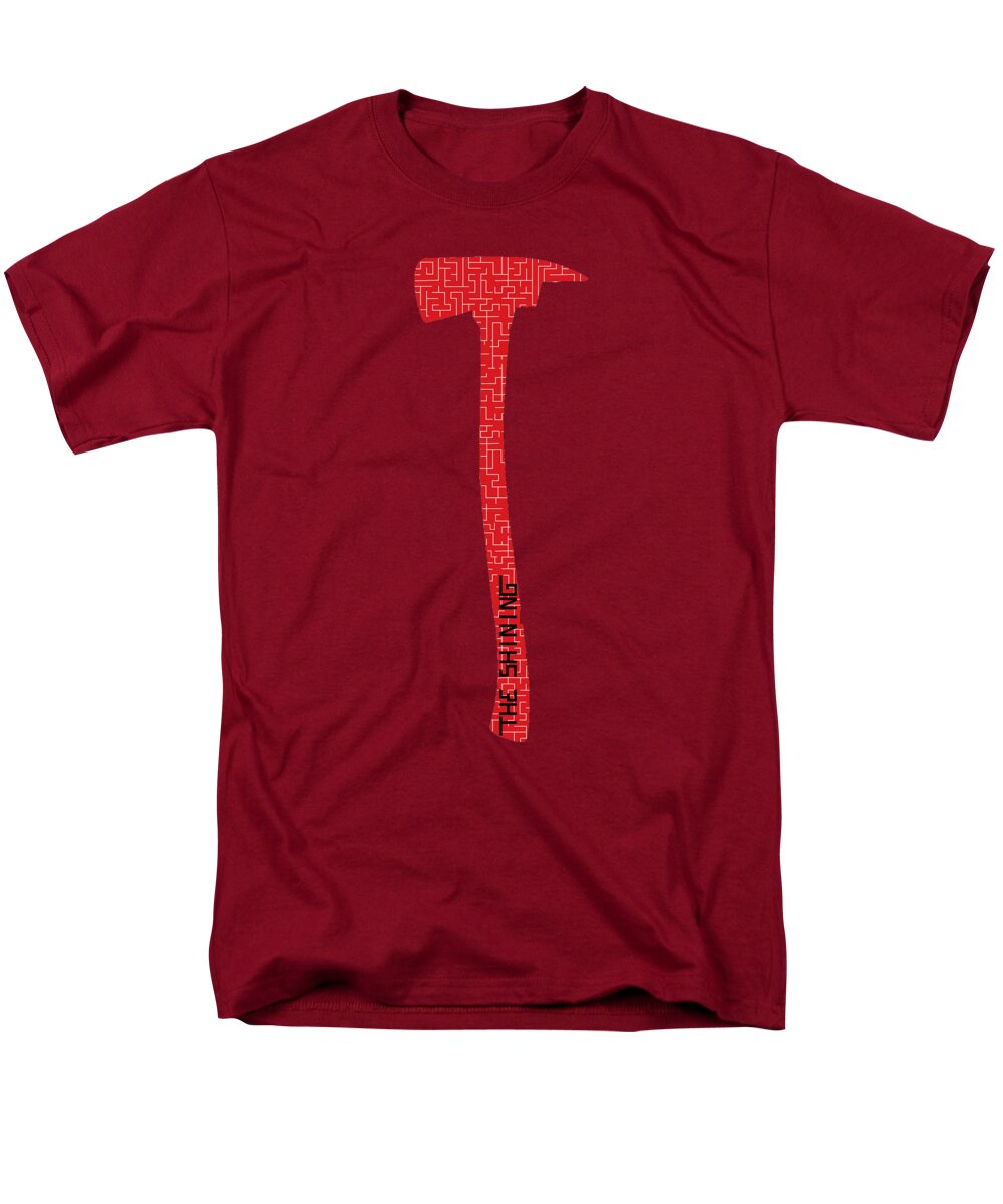 Men's red T-shirt with red hammer graphic on the front