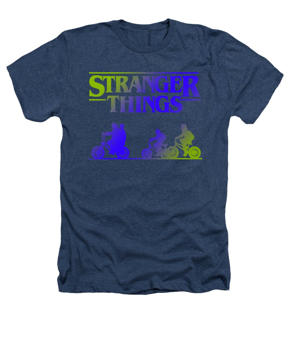 Kids heather T-shirt in navy with Stranger Things front graphic print