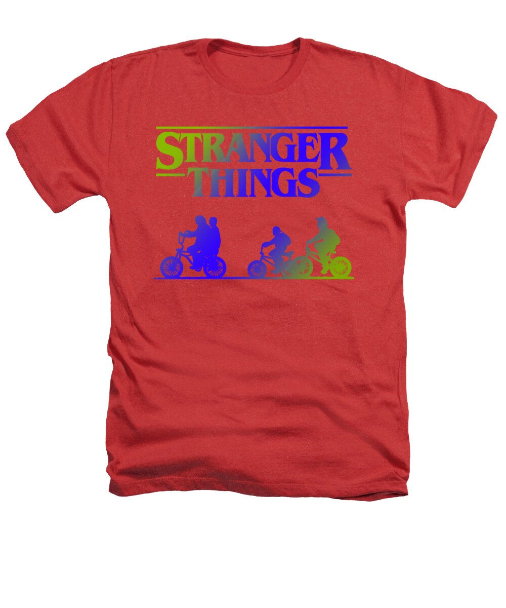 Kids heather T-shirt in red with Stranger Things front graphic print
