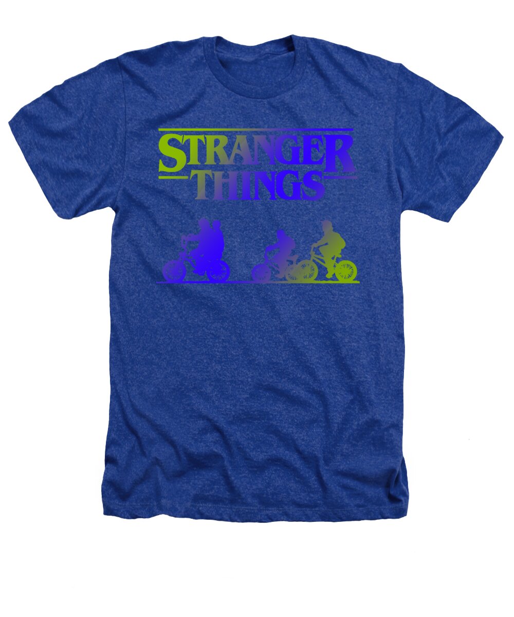 Kids heather T-shirt in royal blue with Stranger Things front graphic print