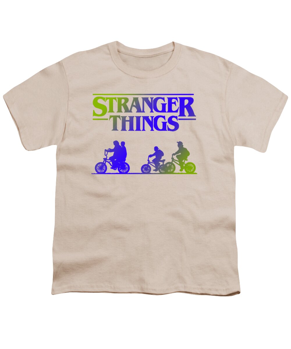 Youth T-shirt in cream with Stranger Things graphic on front