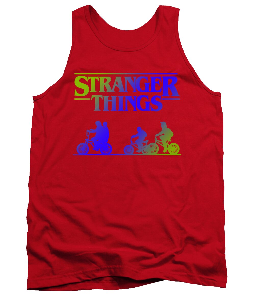 Red kids tank top with Stranger Things graphic front