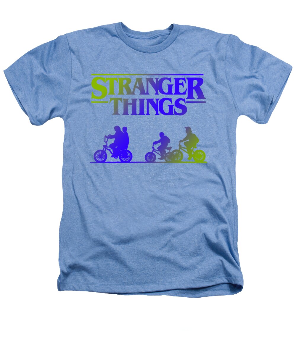 Kids heather T-shirt in light blue with Stranger Things front graphic print