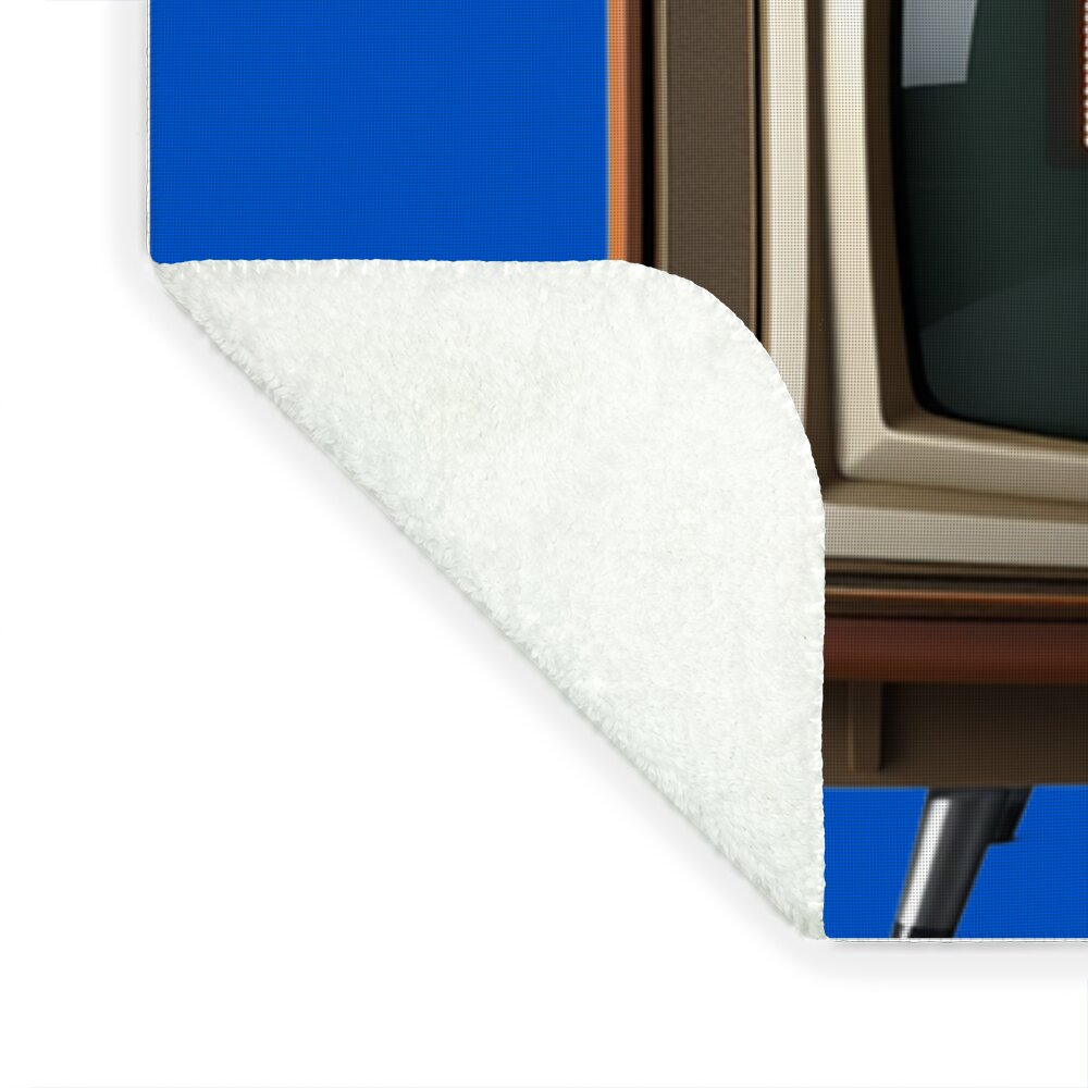 White fleece blanket corner with soft curved edge detail