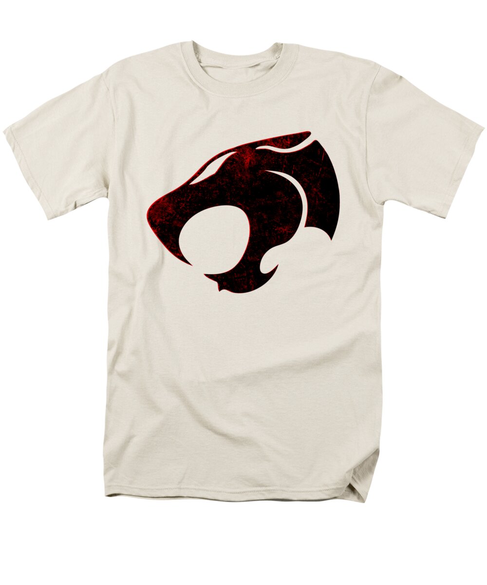 Men's distressed graphic T-shirt in cream, crew neck, short sleeves