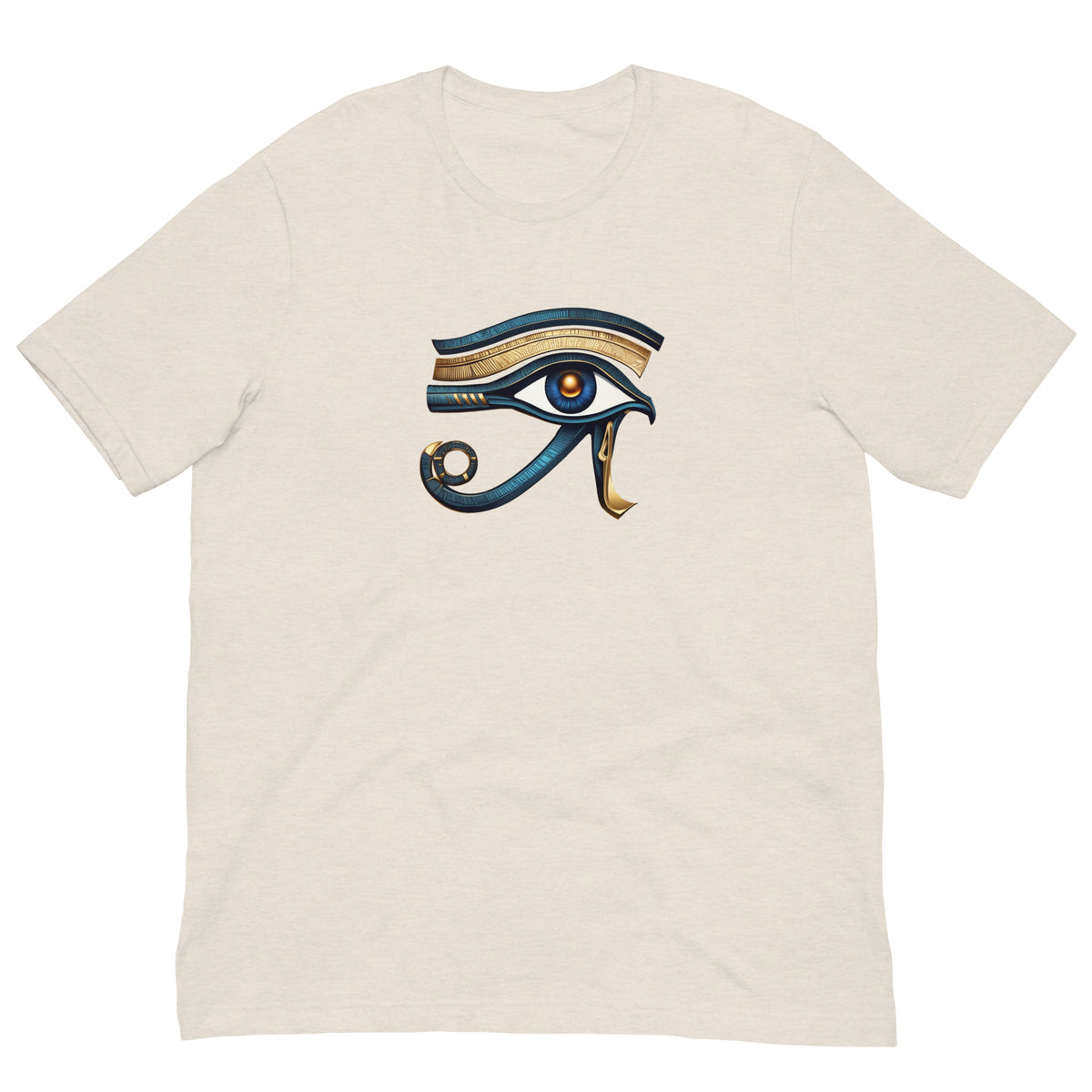 Cream T-shirt with Eye of Horus graphic on the chest