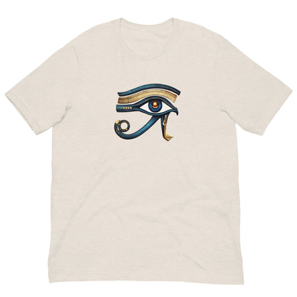 Cream T-shirt with Eye of Horus graphic on the chest