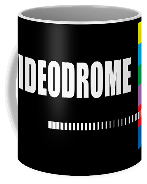 Black mug with white 'DEODROME' text and vertical bar graphic