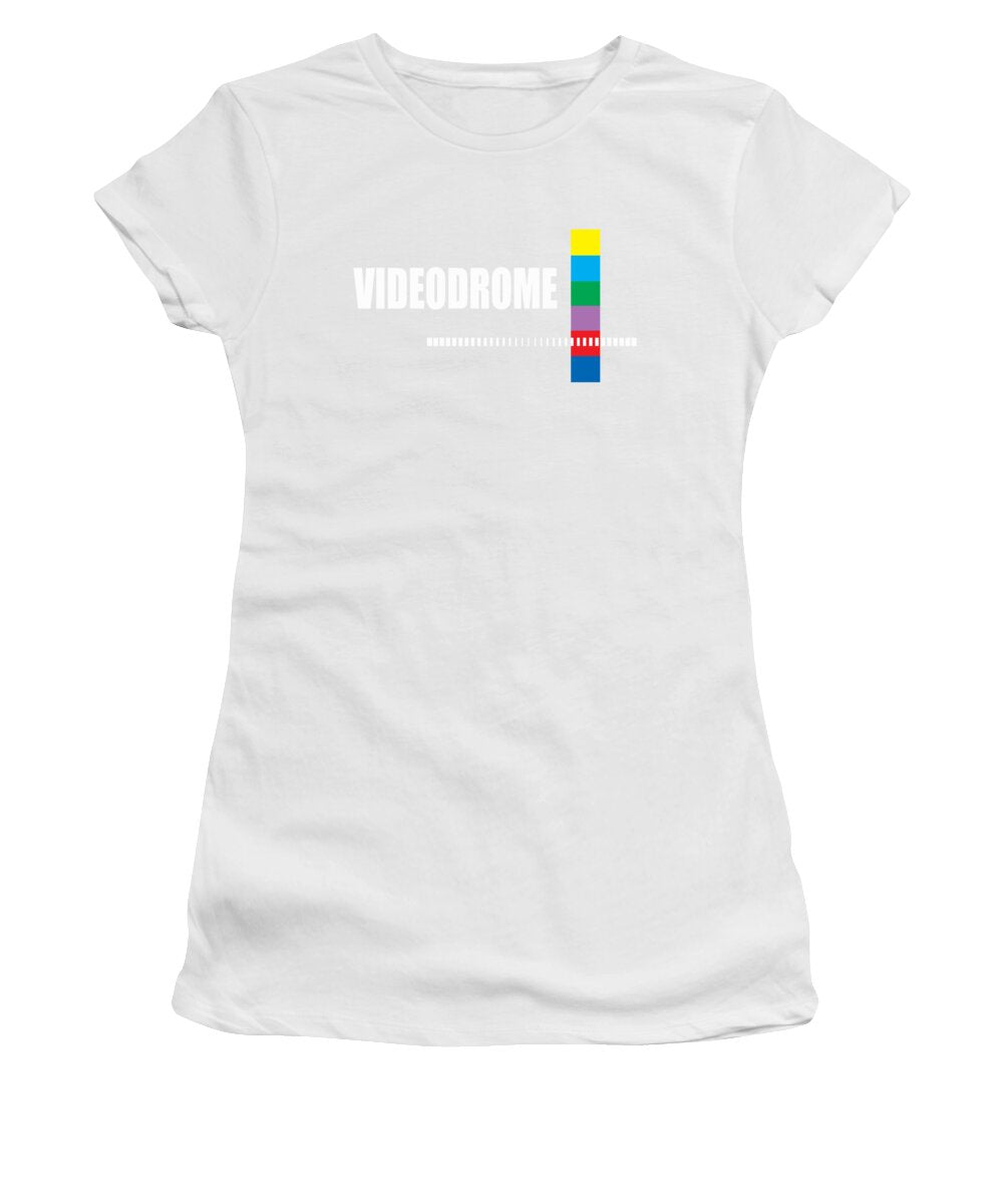 Women's white T-shirt with front logo graphic