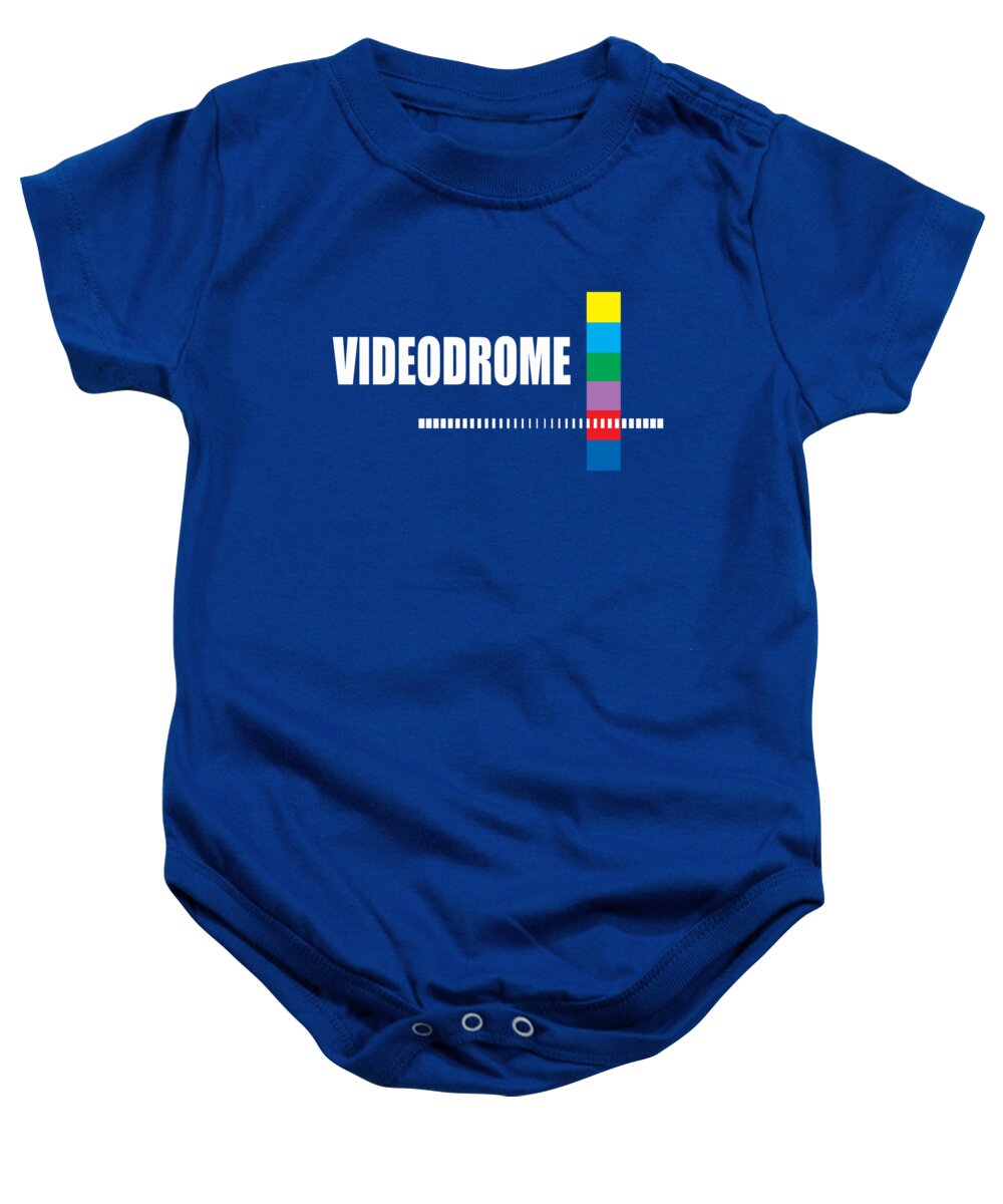 Royal blue baby onesie with front graphic print and snap closure