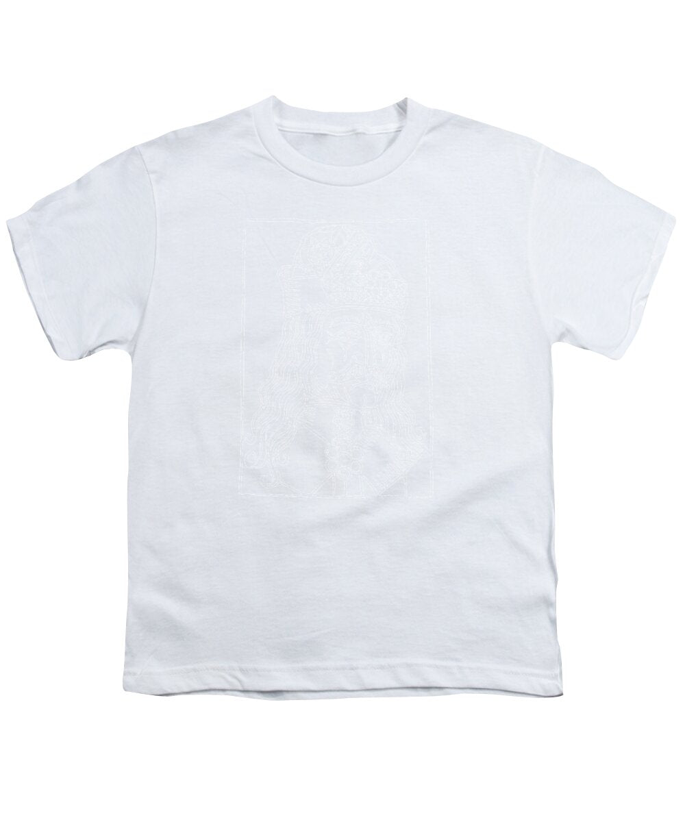 Youth T-shirt, white, crew neck; no visible graphic print